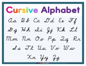 cursive alphabet