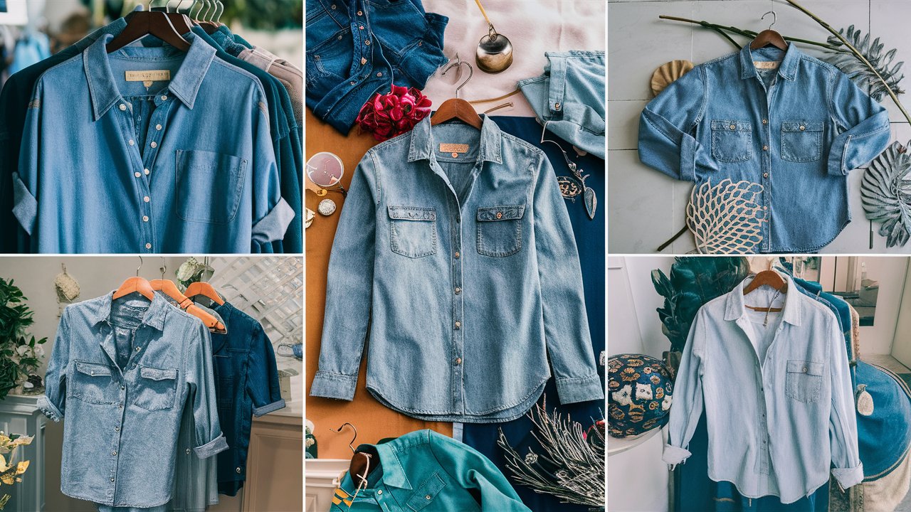 Shop Denim Chambray Shirts on Sale